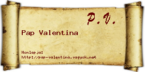 Pap Valentina névjegykártya